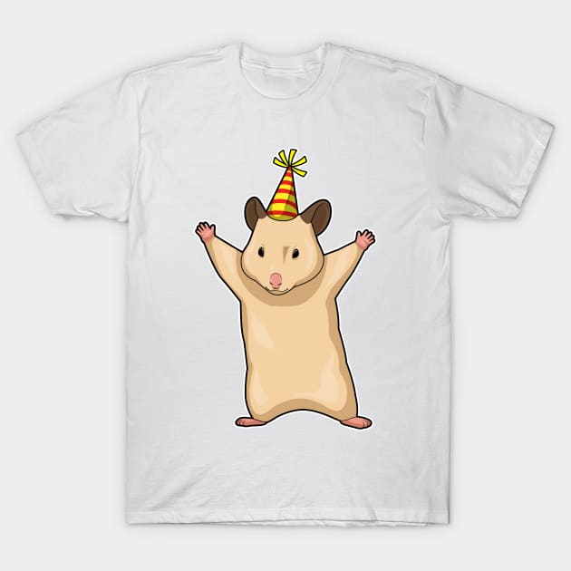 Hamster Party Party hat T-Shirt by Markus Schnabel